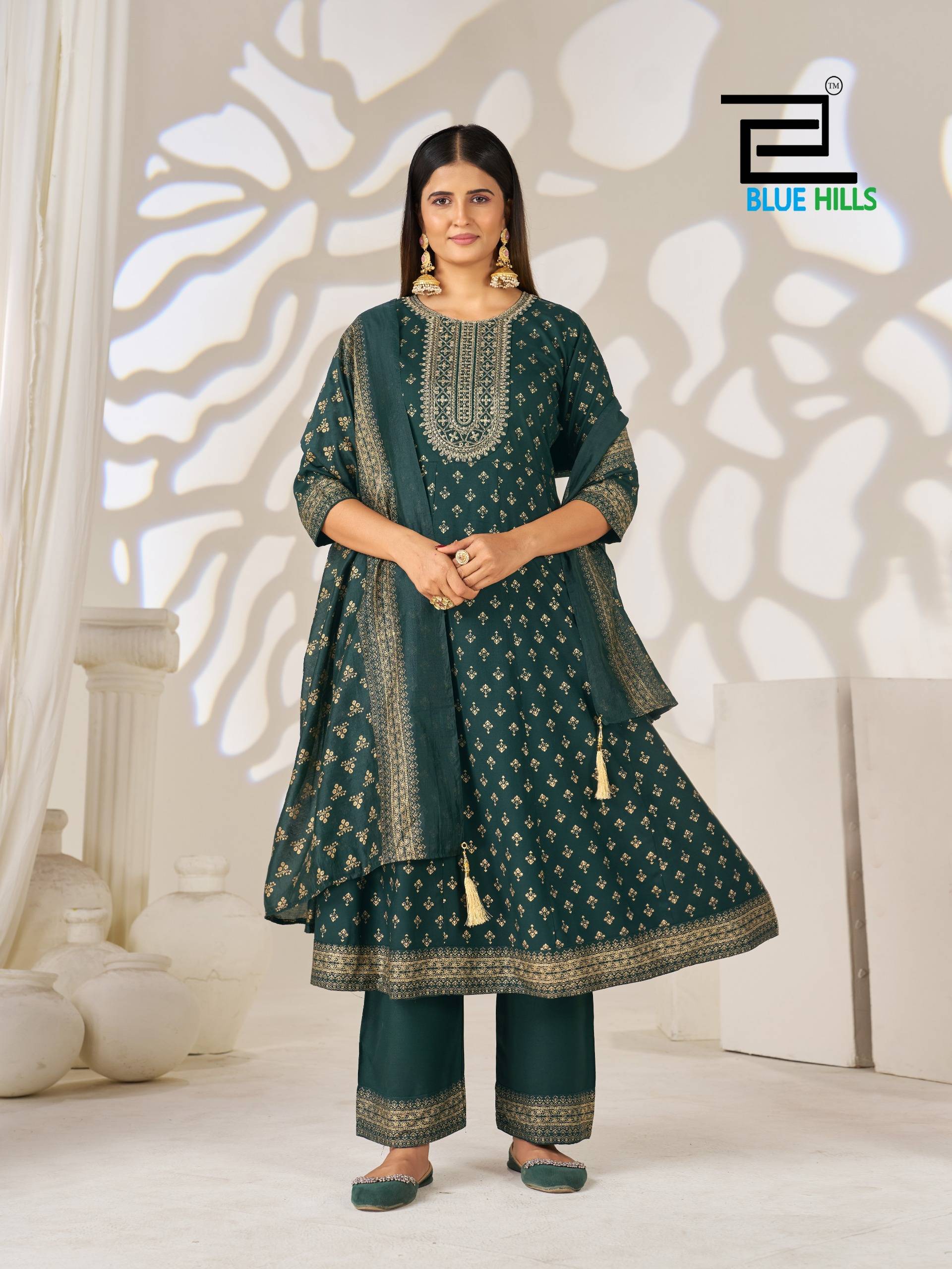 LIGHT OF FESTIVAL By BLUE HILLS 5423 To 5428 Series Stylish Beautiful Colourful Rayon Dresses At Wholesale Price